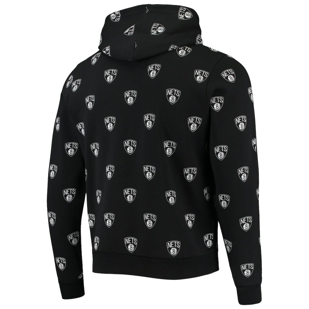 NBA Brooklyn Nets The Wild Collective Unisex Allover Logo Pullover Hoodie