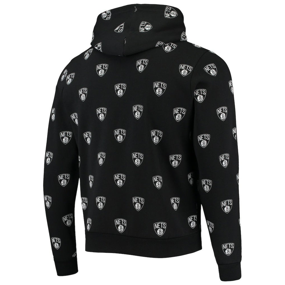 NBA Brooklyn Nets The Wild Collective Unisex Allover Logo Pullover Hoodie
