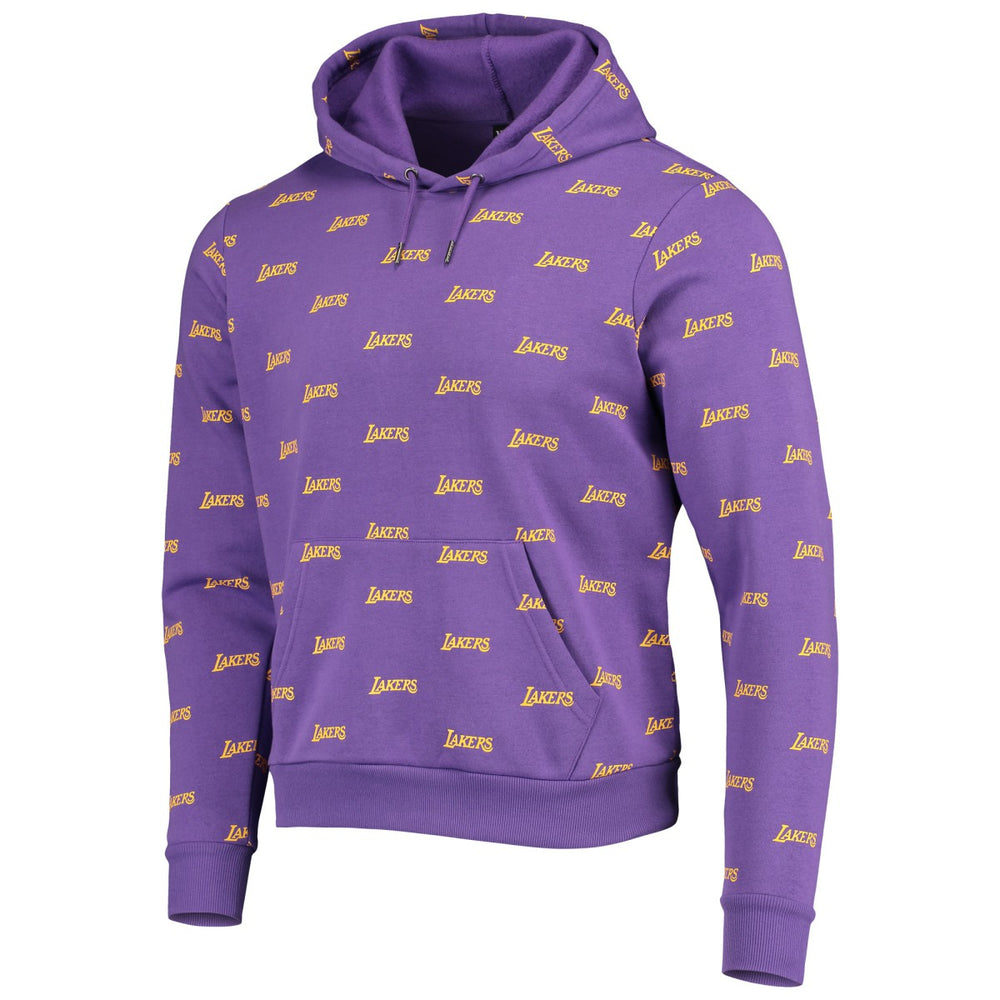 NBA Los Angeles Lakers The Wild Collective Unisex Allover Logo Pullover Hoodie