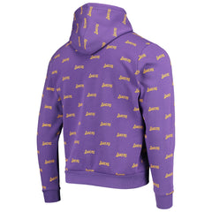 NBA Los Angeles Lakers The Wild Collective Unisex Allover Logo Pullover Hoodie