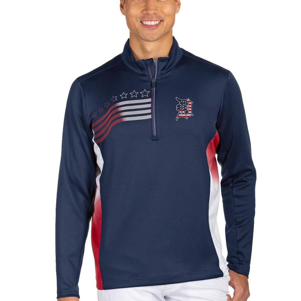 MLB Detroit Tigers Antigua Liberty Quarter-Zip Pullover Jacket