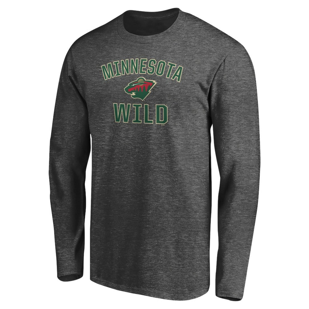 NHL Charcoal Minnesota Wild Victory Arch Long Sleeve T-Shirt