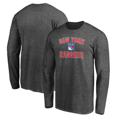 NHL Charcoal New York Rangers Victory Arch Long Sleeve T-Shirt