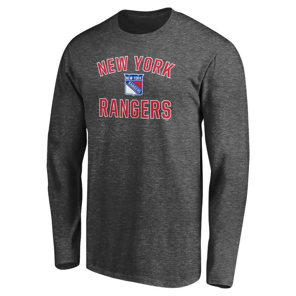 NHL Charcoal New York Rangers Victory Arch Long Sleeve T-Shirt