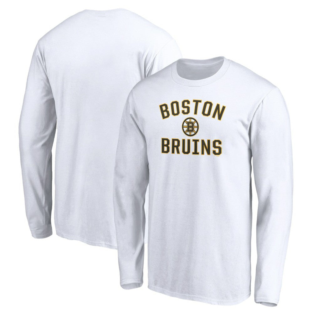 NHL White Boston Bruins Victory Arch Long Sleeve T-Shirt