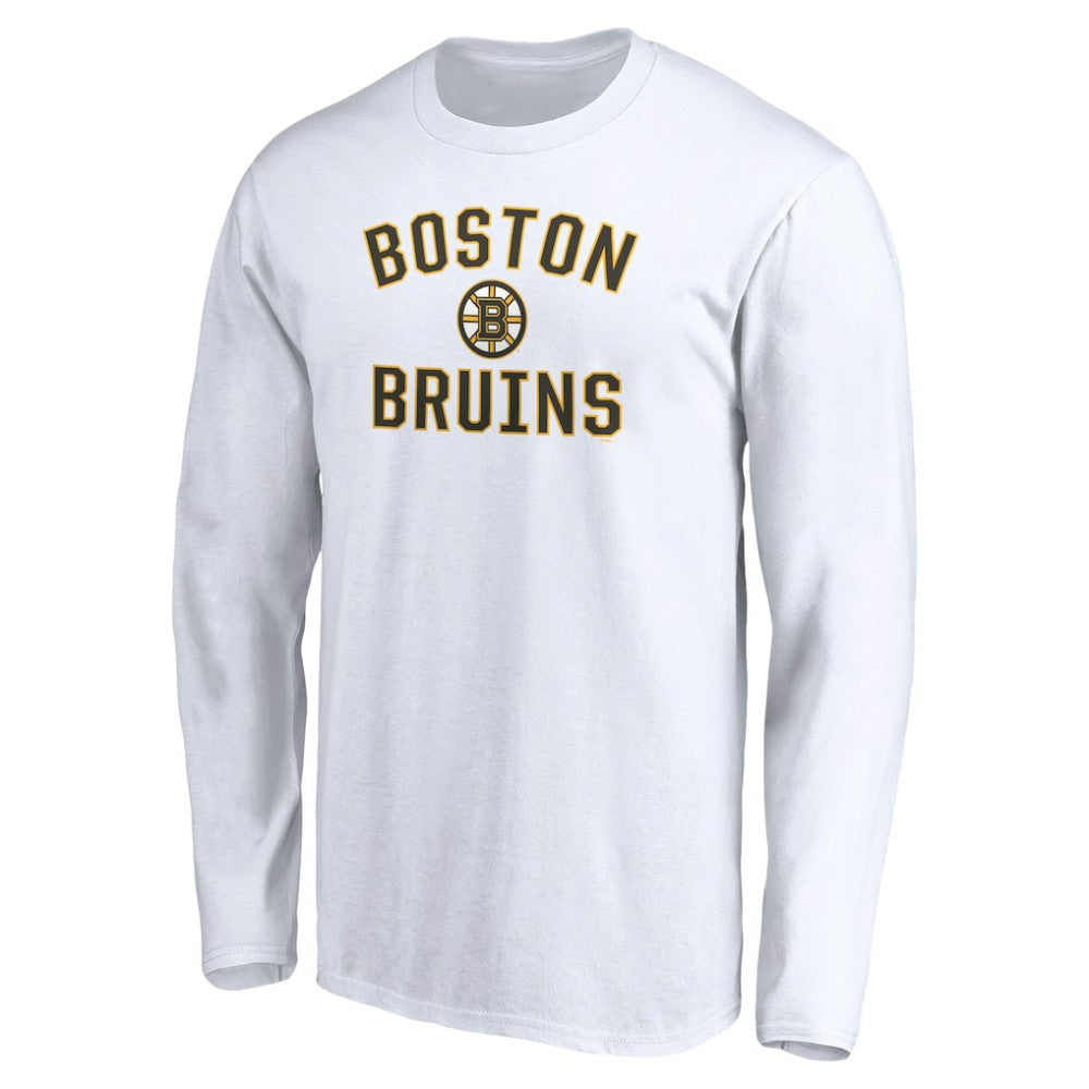 NHL White Boston Bruins Victory Arch Long Sleeve T-Shirt