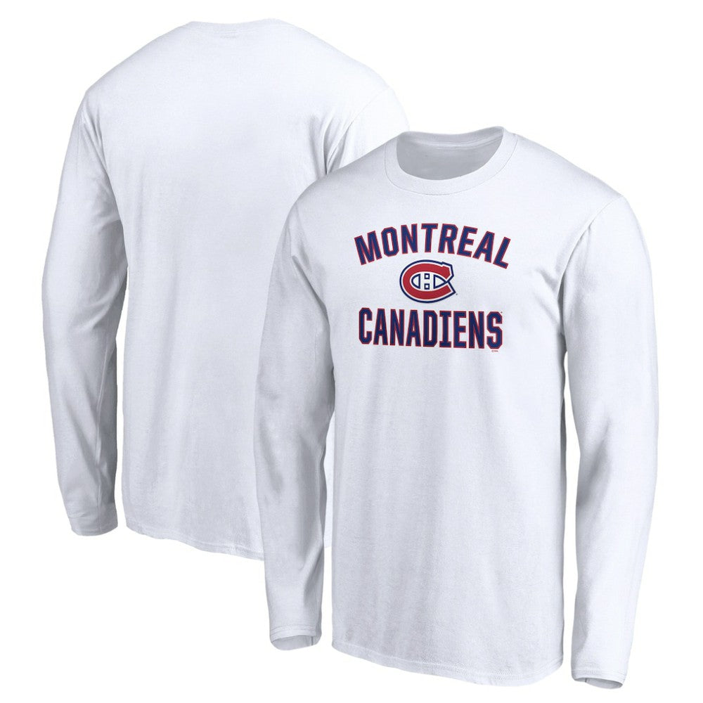 NHL White Montreal Canadiens Victory Arch Long Sleeve T-Shirt