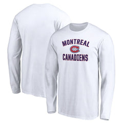 NHL White Montreal Canadiens Victory Arch Long Sleeve T-Shirt