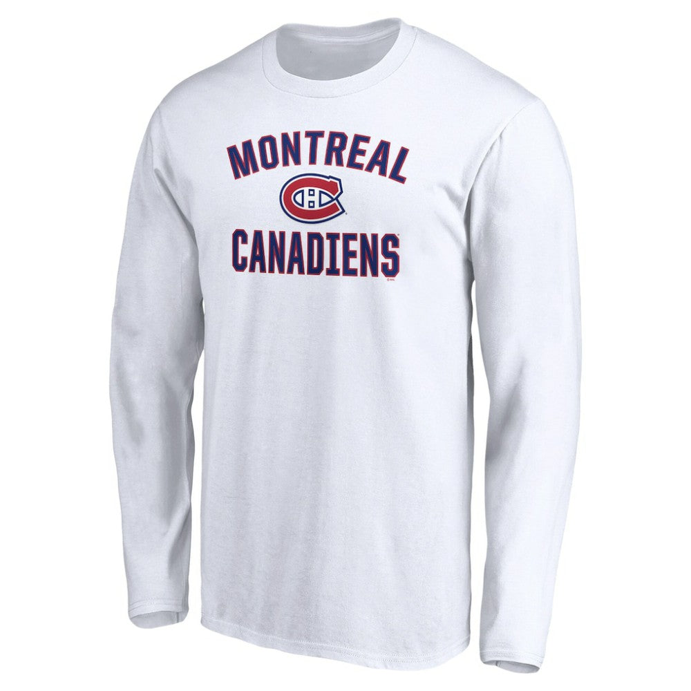 NHL White Montreal Canadiens Victory Arch Long Sleeve T-Shirt