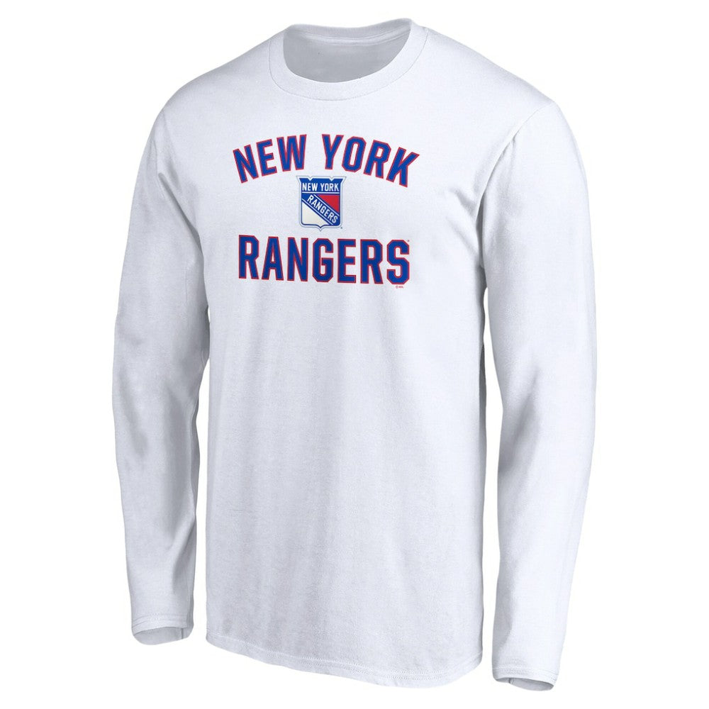 NHL White New York Rangers Victory Arch Long Sleeve T-Shirt
