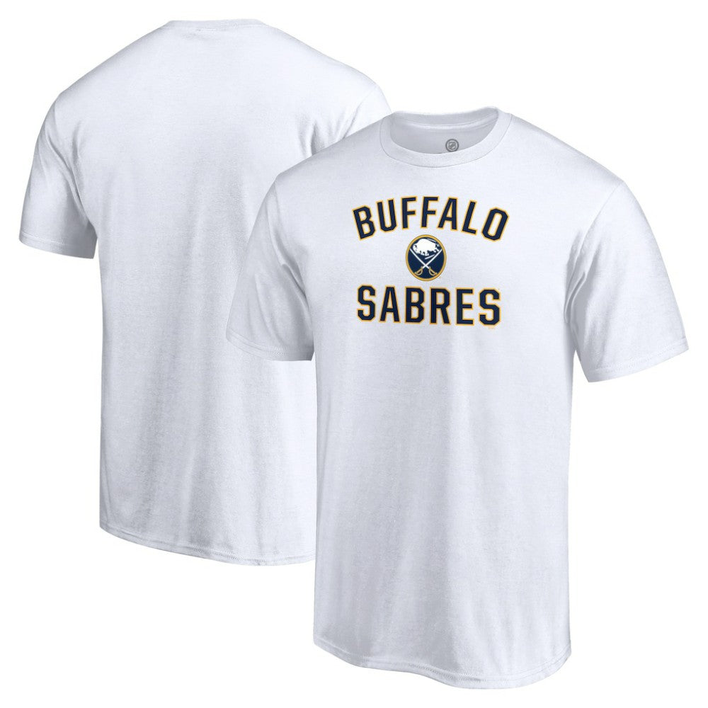 NHL White Buffalo Sabres Victory Arch Team T-Shirt