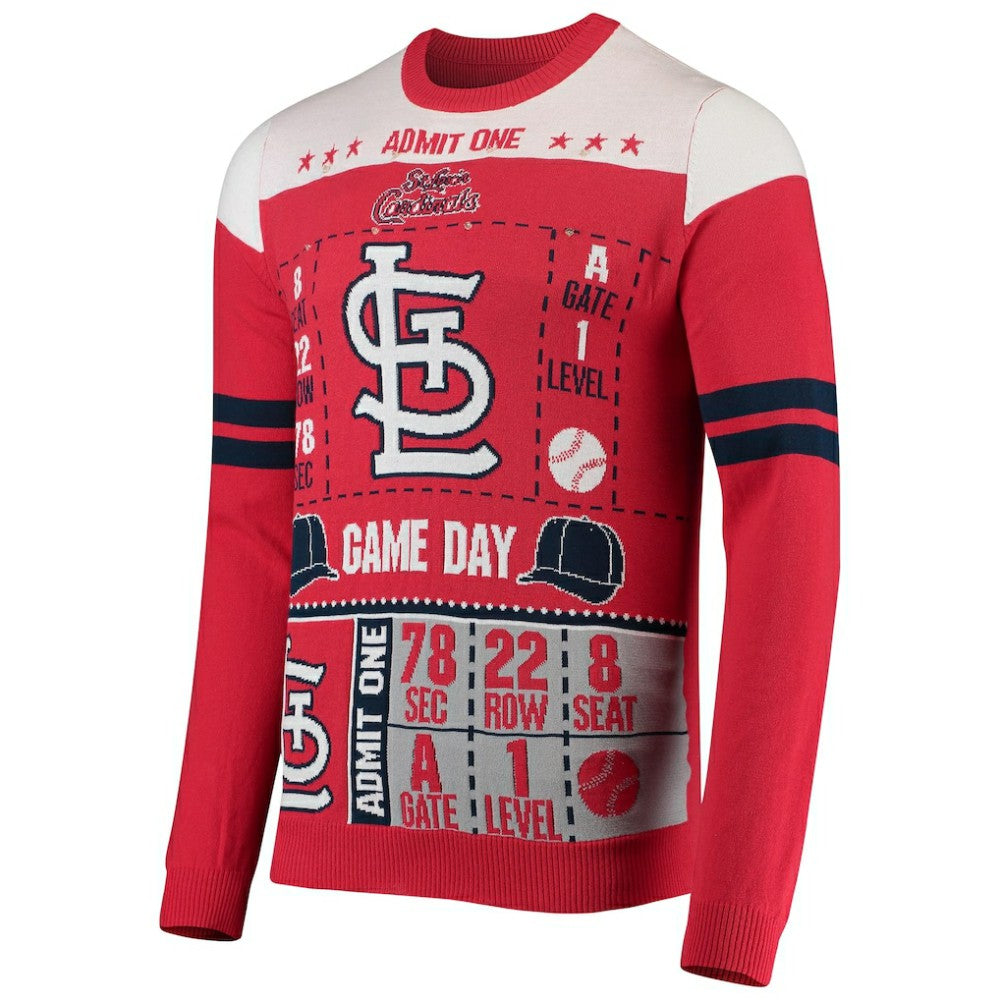 MLB St. Louis Cardinals FOCO Ticket Light-Up Ugly Sweater