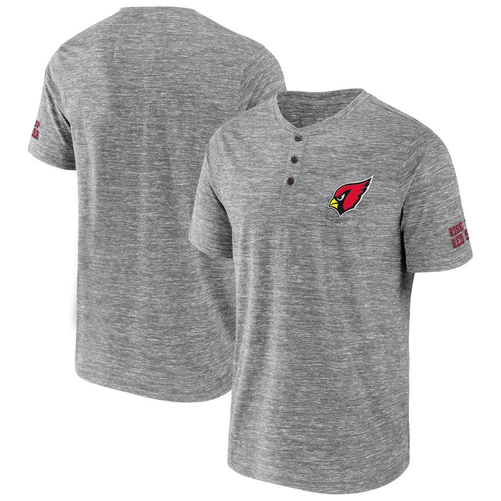 NFL x Darius Rucker Collection Slub Henley T-Shirt - Arizona Cardinals