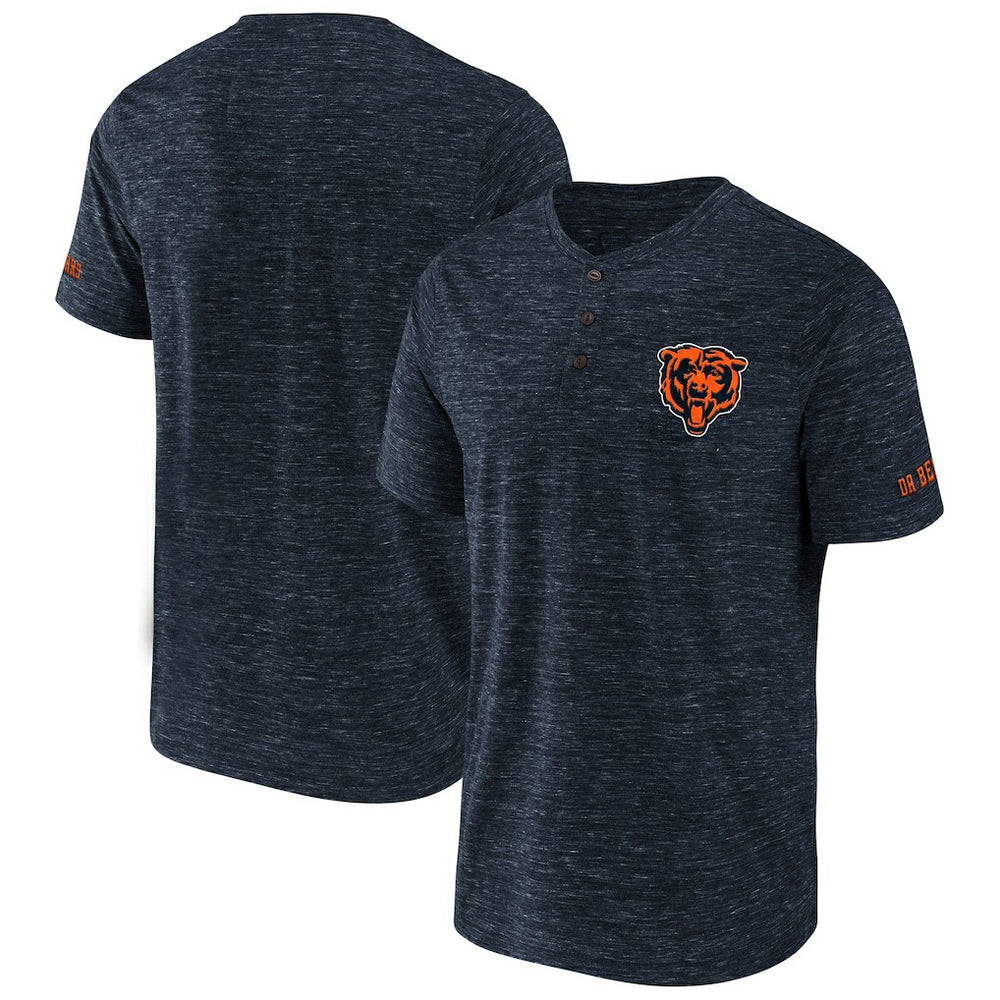NFL x Darius Rucker Collection Slub Henley T-Shirt - Chicago Bears