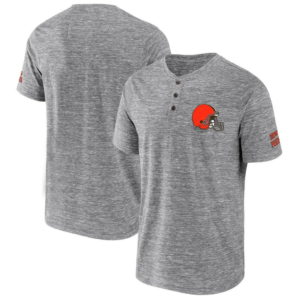 NFL x Darius Rucker Collection Slub Henley T-Shirt - Cleveland Browns