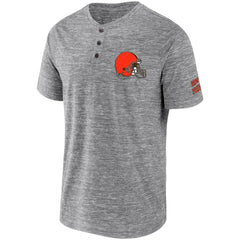 NFL x Darius Rucker Collection Slub Henley T-Shirt - Cleveland Browns
