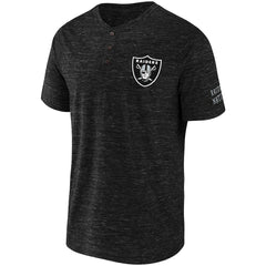NFL x Darius Rucker Collection Slub Henley T-Shirt - Las Vegas Raiders