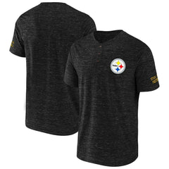 NFL x Darius Rucker Collection Slub Henley T-Shirt - Pittsburgh Steelers