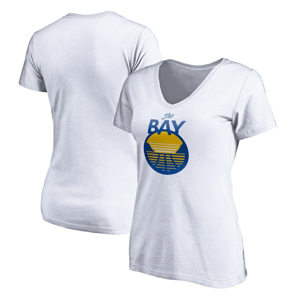 NBA Golden State Warriors Women's The Bay Logo V-Neck T-Shirt sale