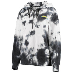 DKNY Sport Women's Dakota Oversized Tie-Dye Half-Zip Hoodie - Los Angeles Chargers