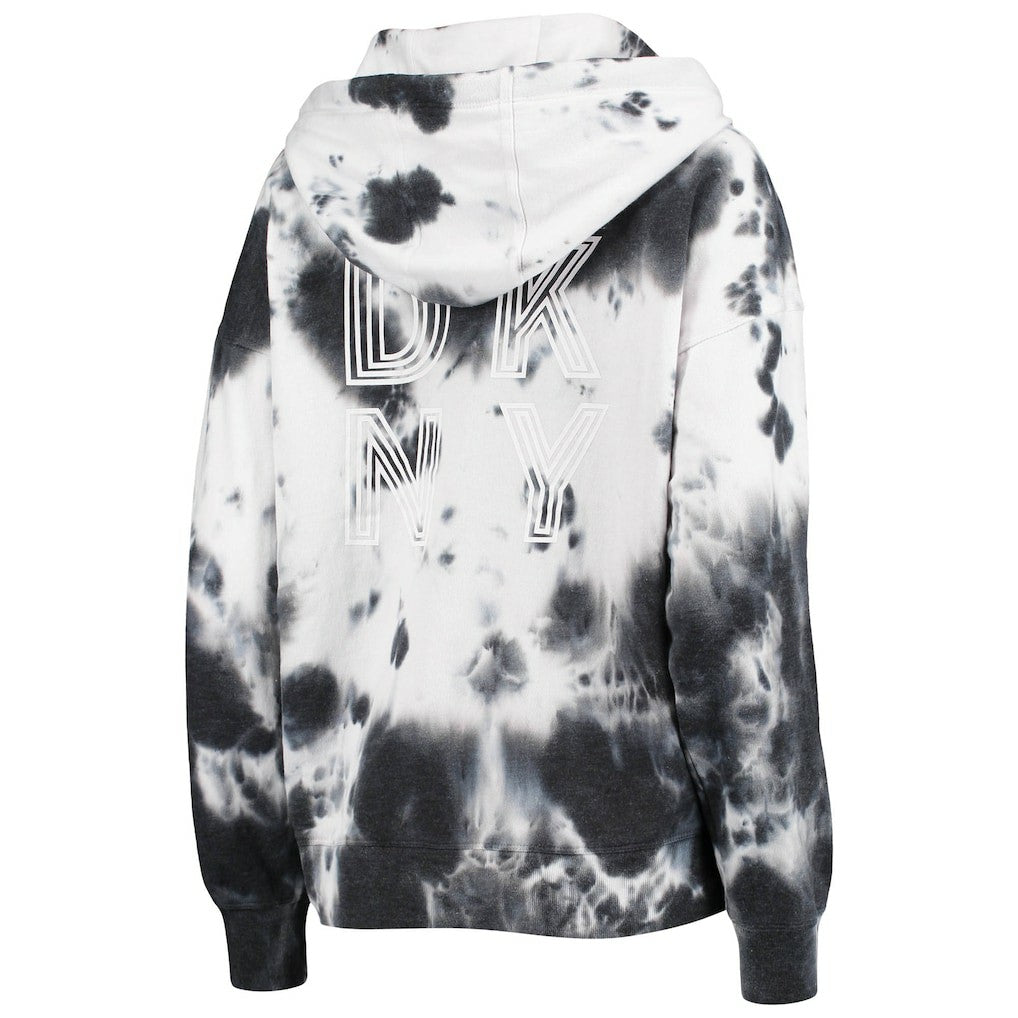 DKNY Sport Women's Dakota Oversized Tie-Dye Half-Zip Hoodie - Los Angeles Chargers