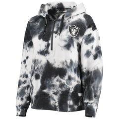 DKNY Sport Women's Dakota Oversized Tie-Dye Half-Zip Hoodie - Las Vegas Raiders