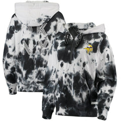 DKNY Sport Women's Dakota Oversized Tie-Dye Half-Zip Hoodie - Minnesota Vikings