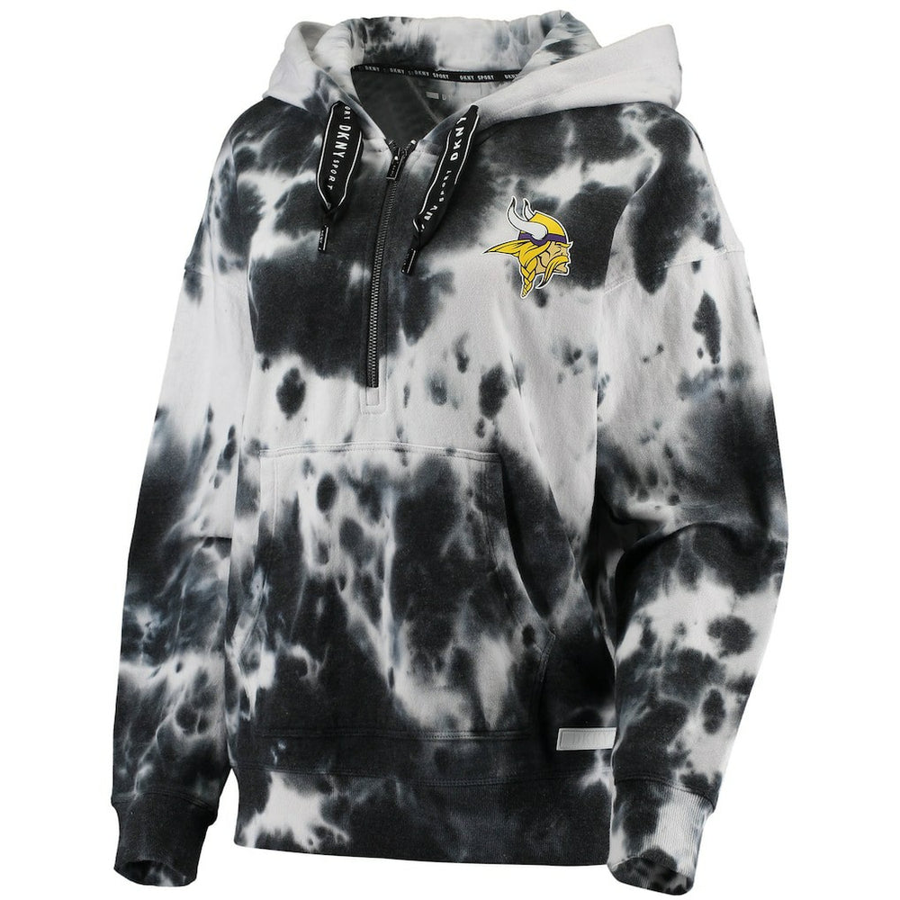 DKNY Sport Women's Dakota Oversized Tie-Dye Half-Zip Hoodie - Minnesota Vikings