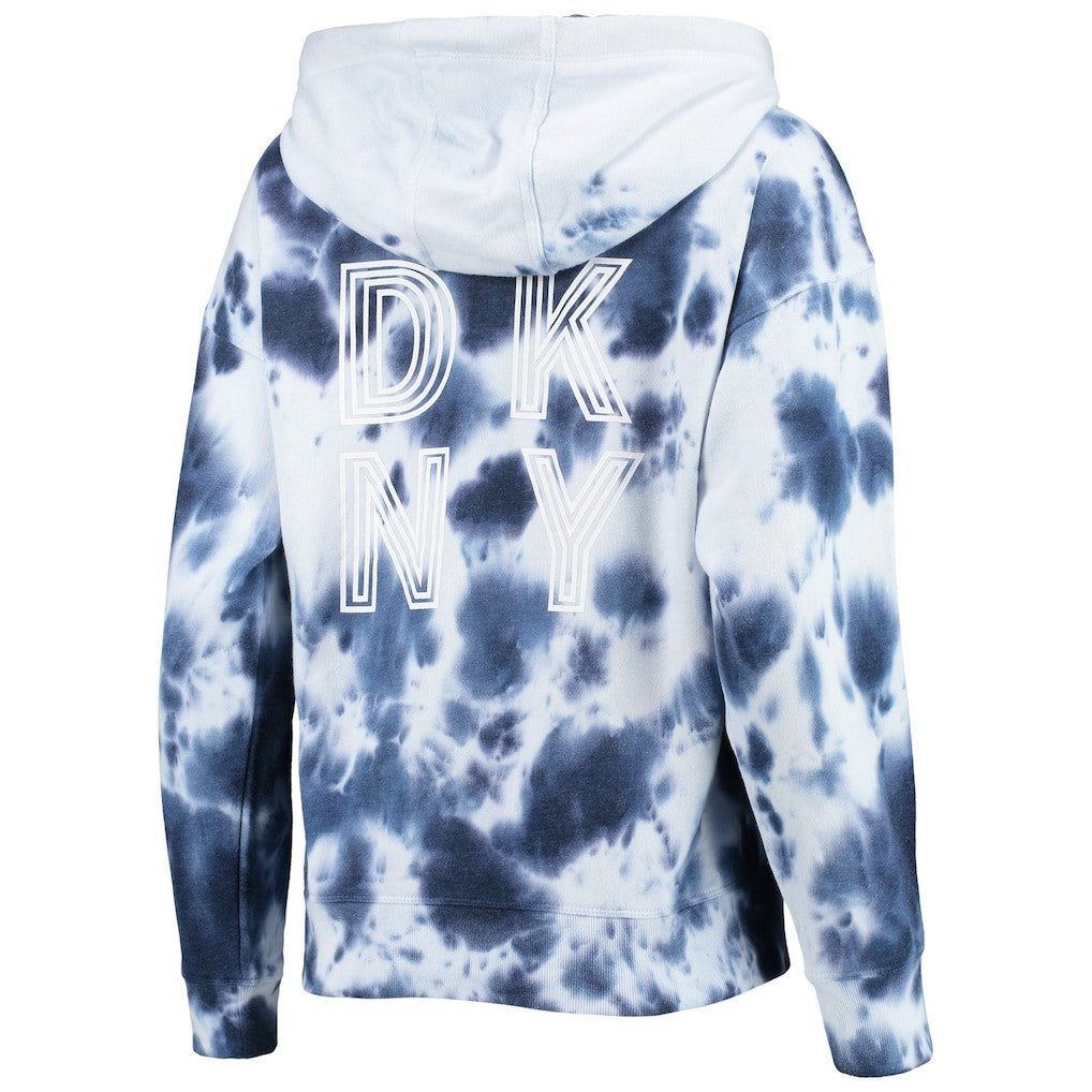 DKNY Sport Women's Dakota Oversized Tie-Dye Half-Zip Hoodie - New England Patriots