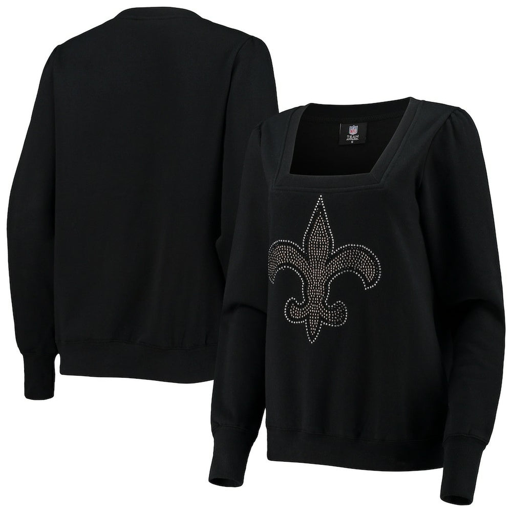 Cuce Women's Winners Square Neck Pullover Sweatshirt - New Orleans Saints