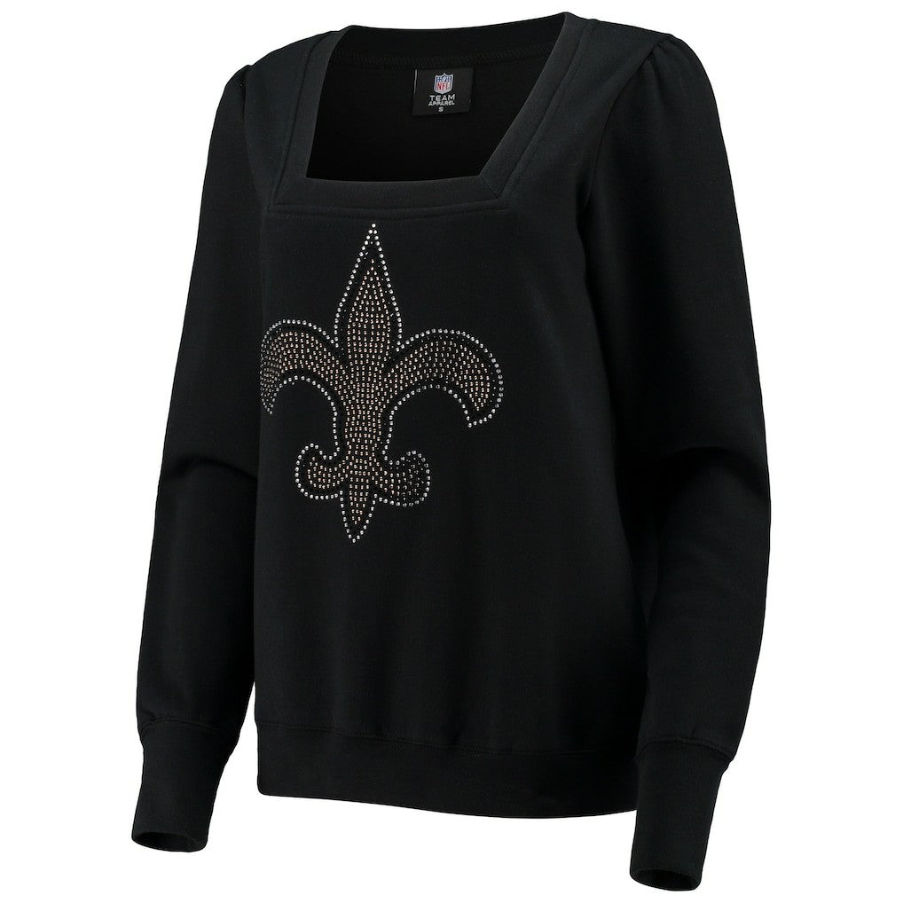 Cuce Women's Winners Square Neck Pullover Sweatshirt - New Orleans Saints