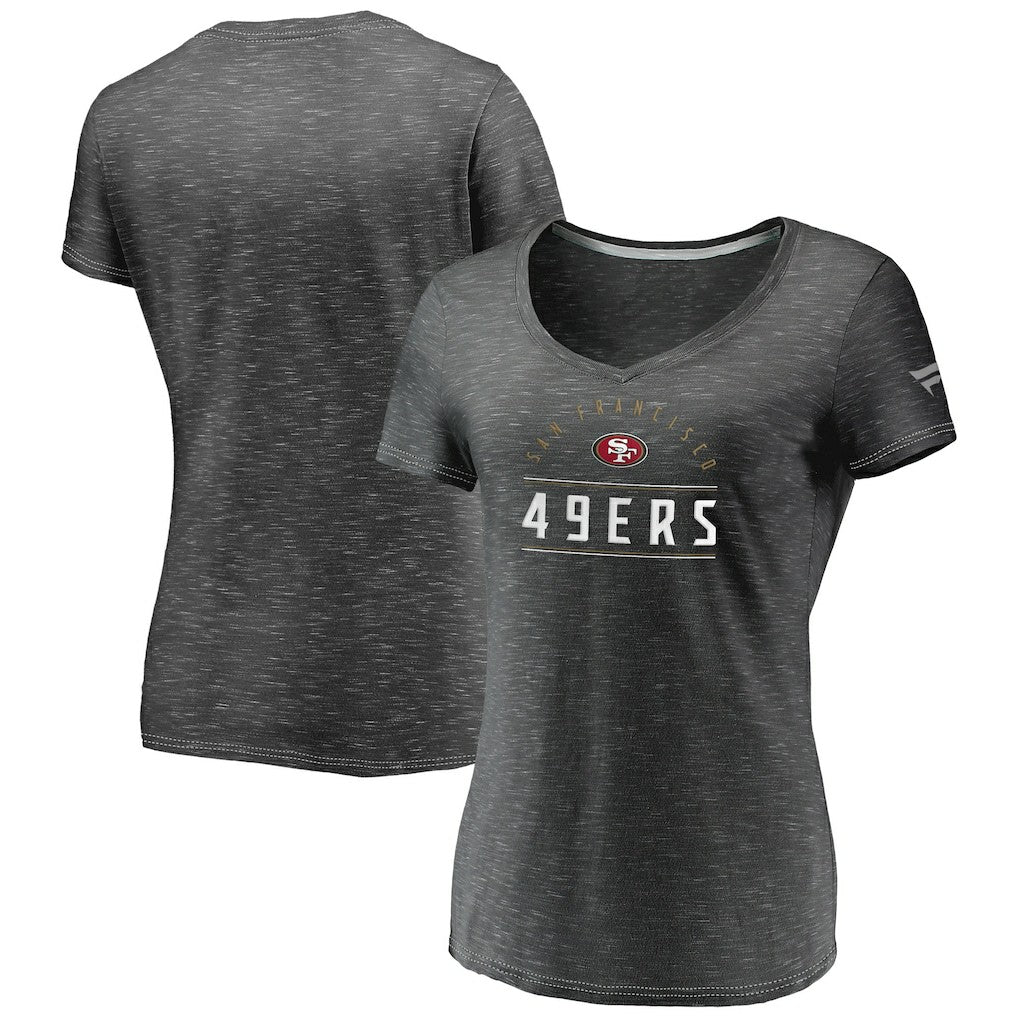 Women's League Leader Space Dye V-Neck T-Shirt - San Francisco 49ers