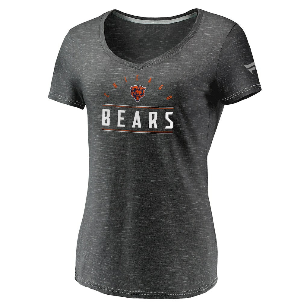 Women's League Leader Space Dye V-Neck T-Shirt - Chicago Bears