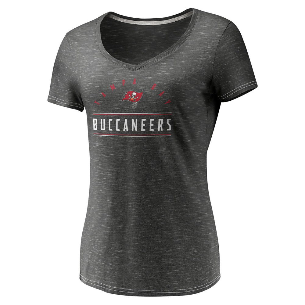 Women's League Leader Space Dye V-Neck T-Shirt - Tampa Bay Buccaneers