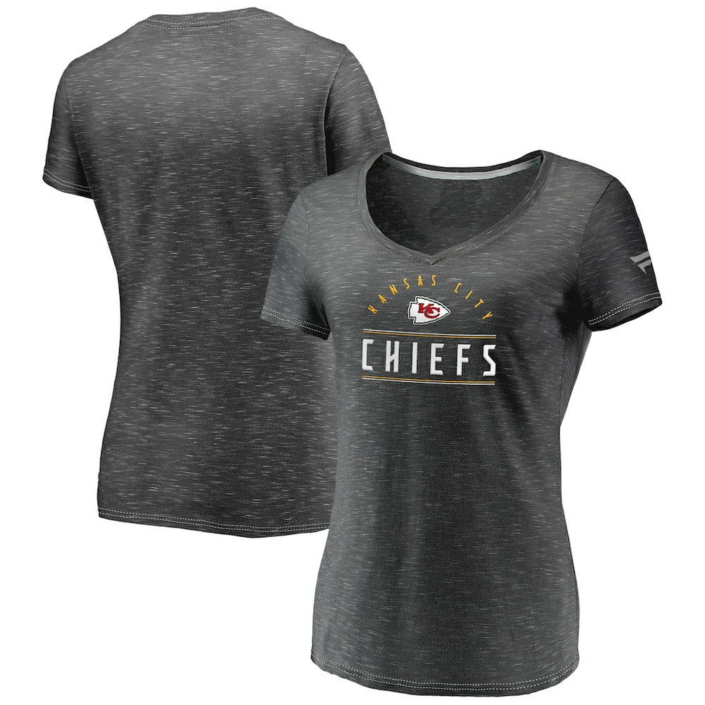 Women's League Leader Space Dye V-Neck T-Shirt - Kansas City Chiefs