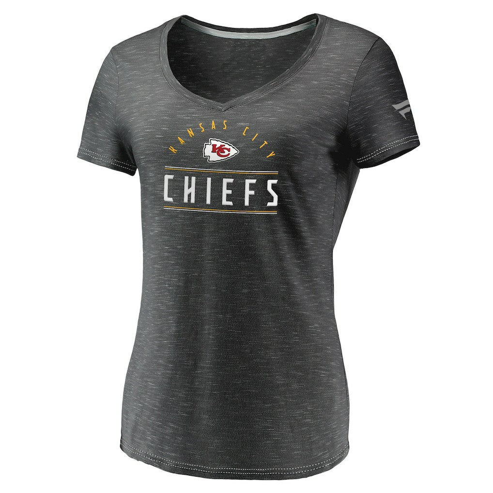 Women's League Leader Space Dye V-Neck T-Shirt - Kansas City Chiefs
