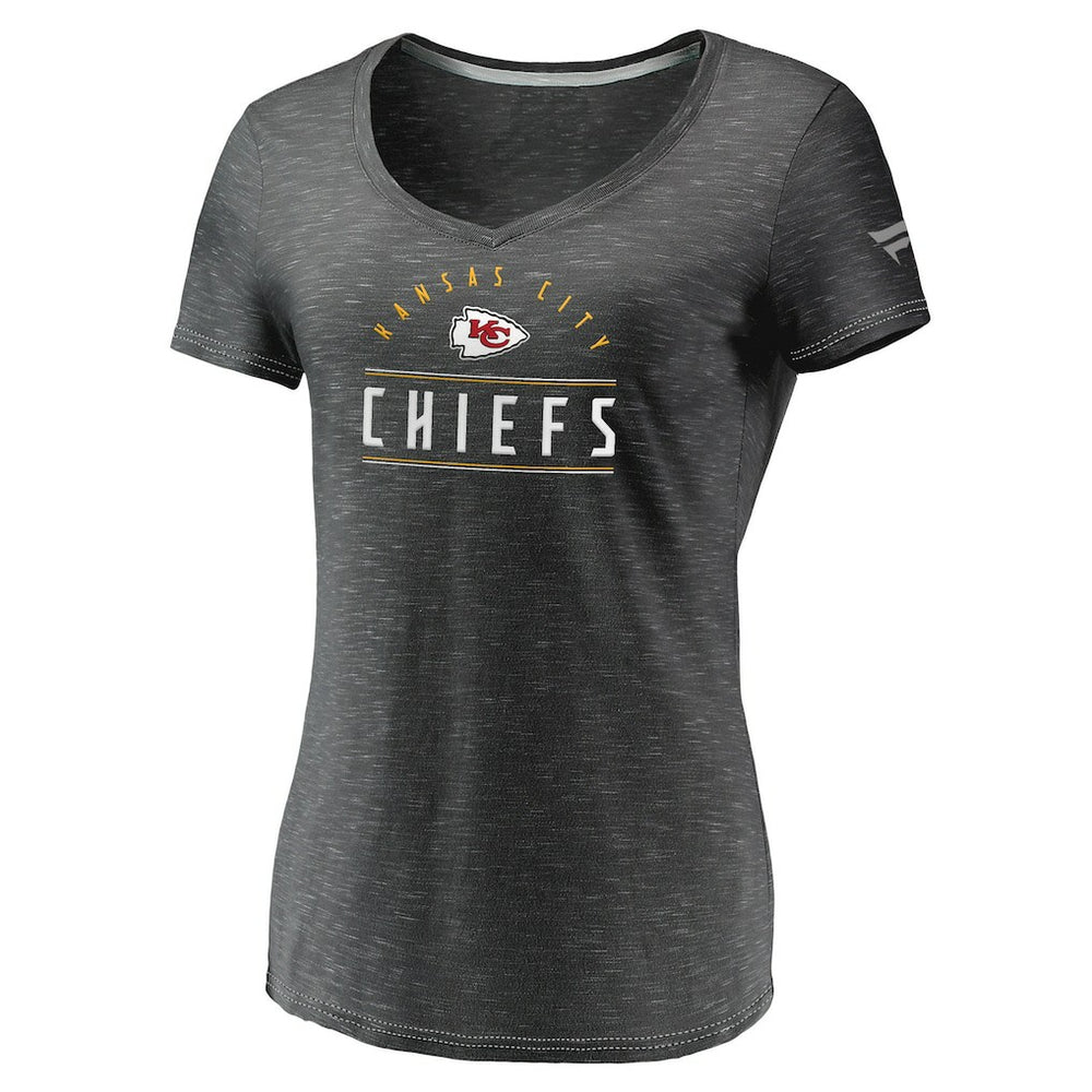 Women's League Leader Space Dye V-Neck T-Shirt - Kansas City Chiefs