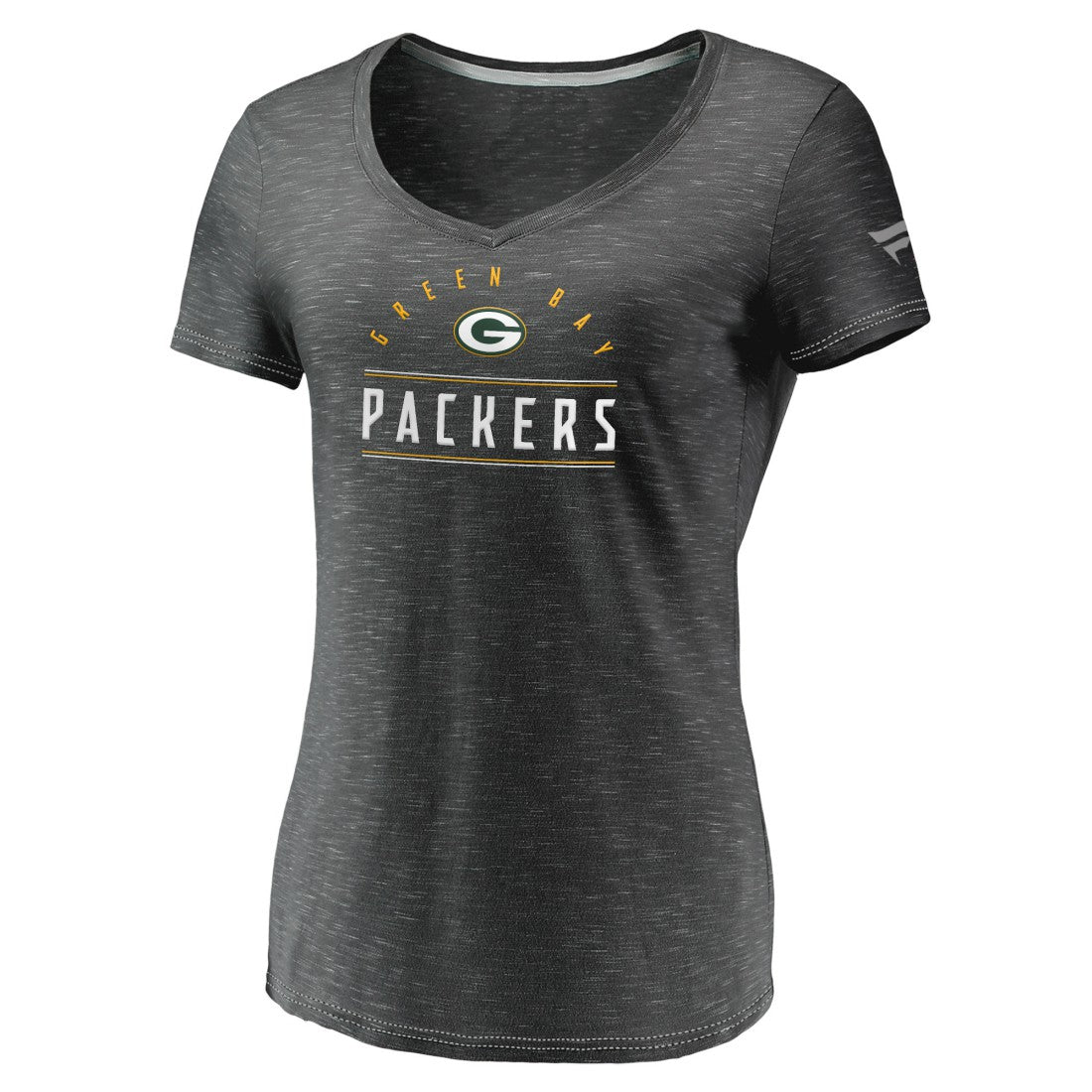 Women's League Leader Space Dye V-Neck T-Shirt - Green Bay Packers
