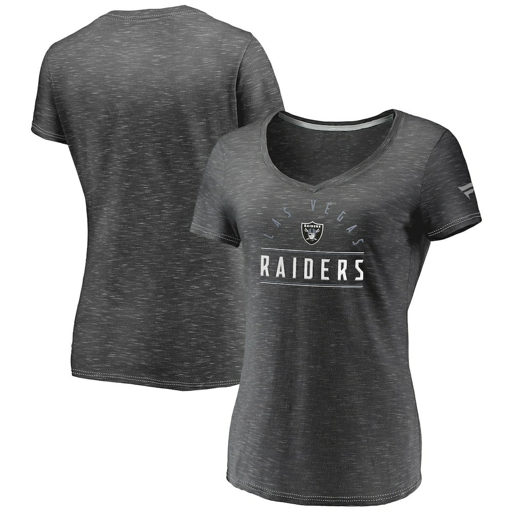 Women's League Leader Space Dye V-Neck T-Shirt - Las Vegas Raiders