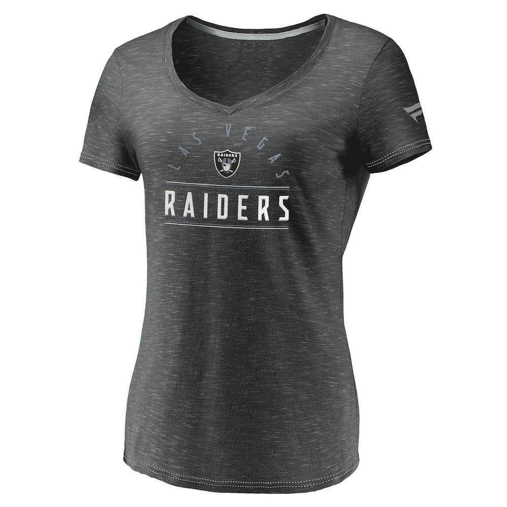 Women's League Leader Space Dye V-Neck T-Shirt - Las Vegas Raiders
