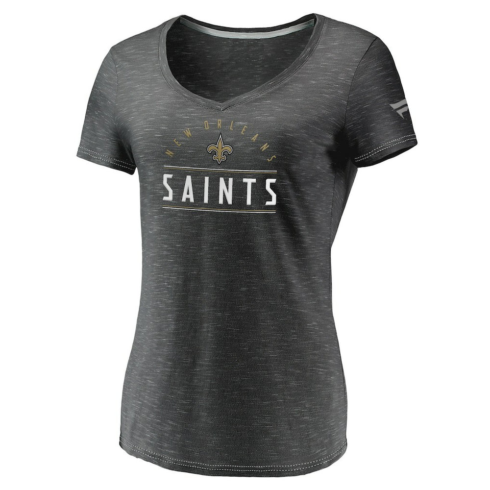 Women's League Leader Space Dye V-Neck T-Shirt - New Orleans Saints