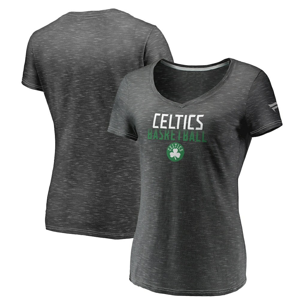 NBA Boston Celtics Women's Double-Fade Space-Dye V-Neck T-Shirt