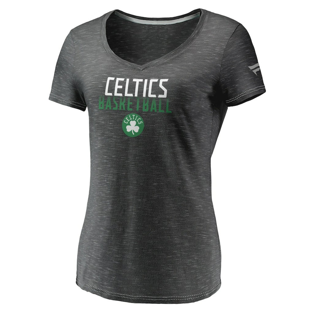 NBA Boston Celtics Women's Double-Fade Space-Dye V-Neck T-Shirt
