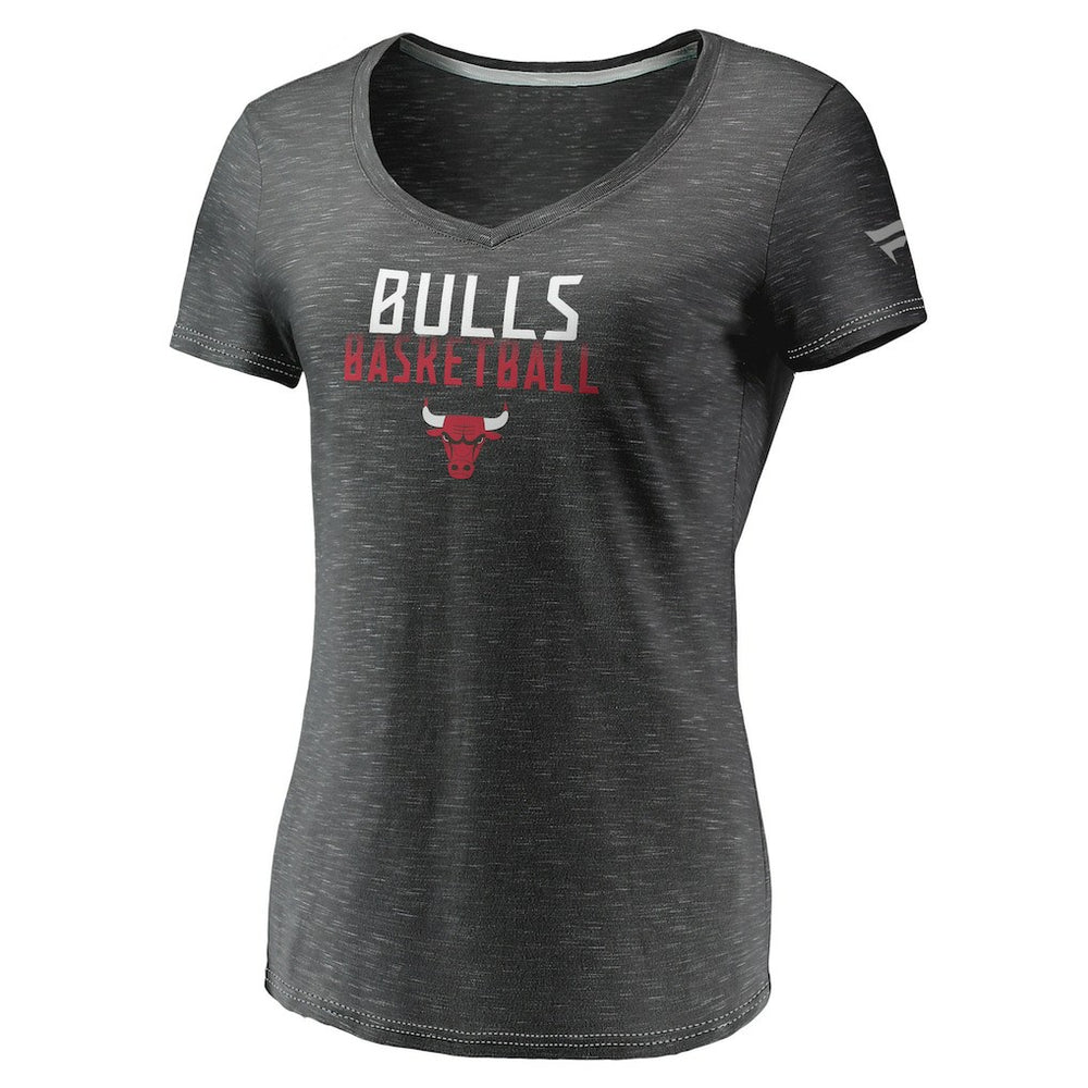 NBA Chicago Bulls Women's Double-Fade Space-Dye V-Neck T-Shirt sale