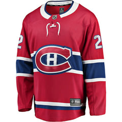NHL Red Cole Caufield Montreal Canadiens Fanatics Home Breakaway Replica Jersey