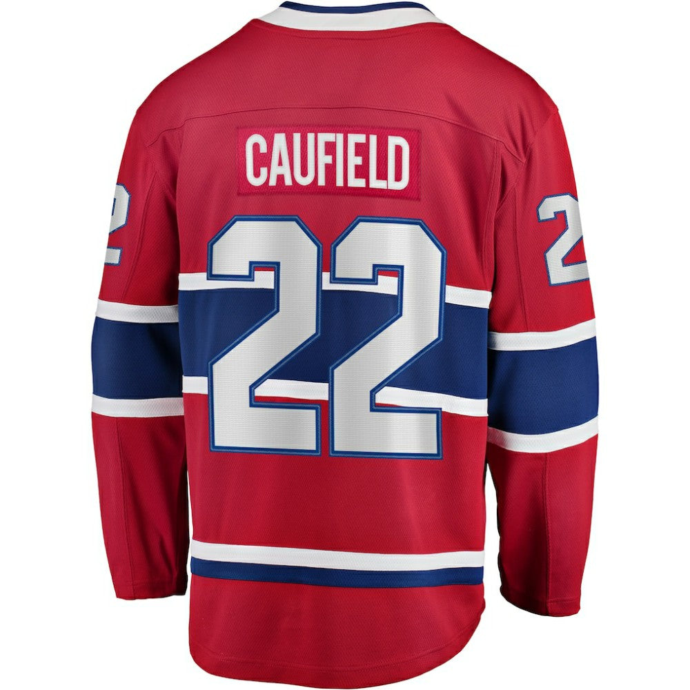NHL Red Cole Caufield Montreal Canadiens Fanatics Home Breakaway Replica Jersey