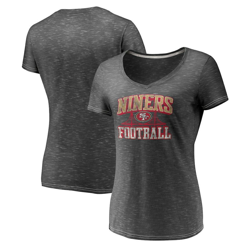 Women's Hometown Space-Dye V-Neck T-Shirt - San Francisco 49ers