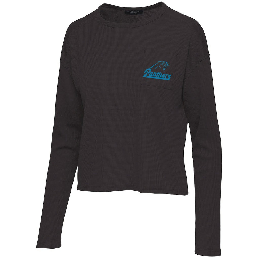Junk Food Women's Pocket Thermal Long Sleeve T-Shirt - Carolina Panthers