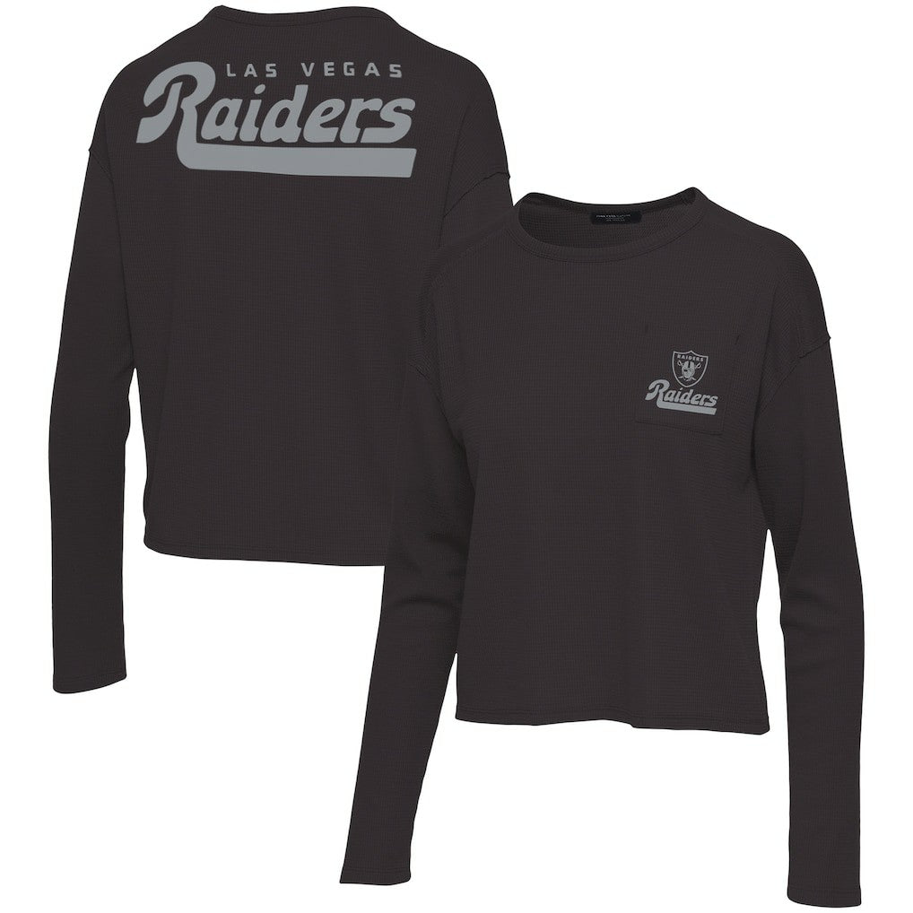 Junk Food Women's Pocket Thermal Long Sleeve T-Shirt - Las Vegas Raiders