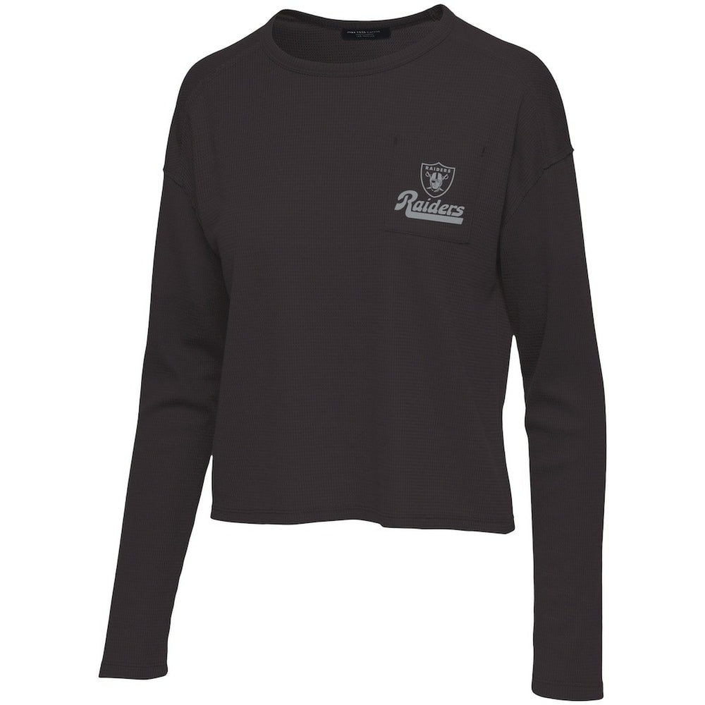 Junk Food Women's Pocket Thermal Long Sleeve T-Shirt - Las Vegas Raiders